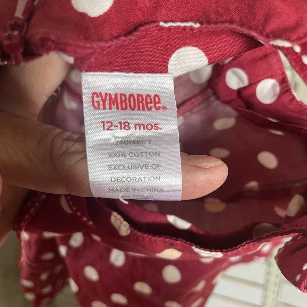 VTG Gymboree Red White Polk A Dot Sundress 12 18 Months 2005‎ Line EUC